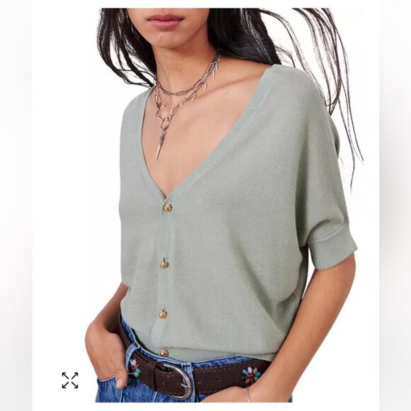 Ba&sh Basem Sweater Sage Green - Picture 2 of 7